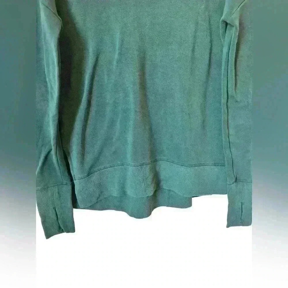 Athleta Coaster Luxe Pullover Casual Sweatshirt Green - Picture 4 of 9
